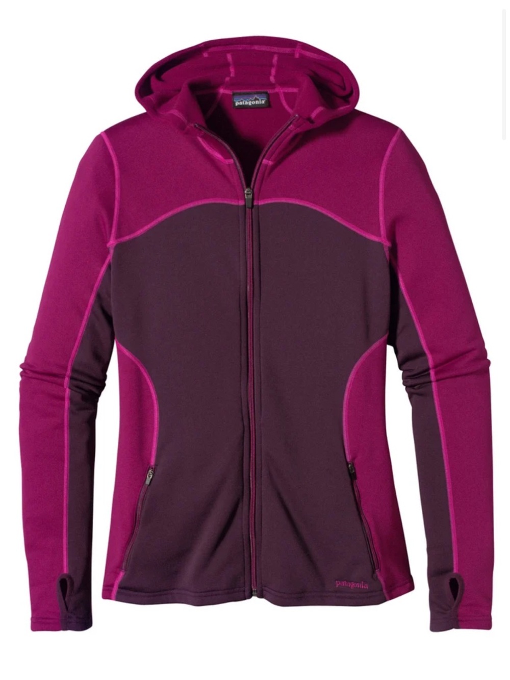 Patagonia Capilene® 4 Expedition Weight Full-Zip Hoody Plum Fleece Size Small